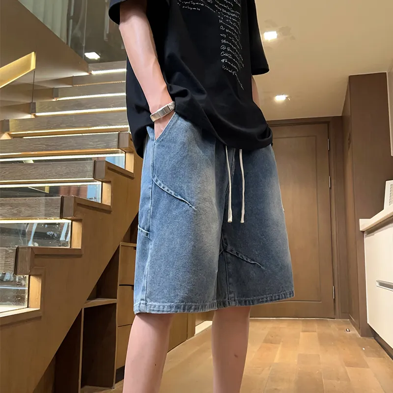NEAR HERE Denim Shorts Unisex-8