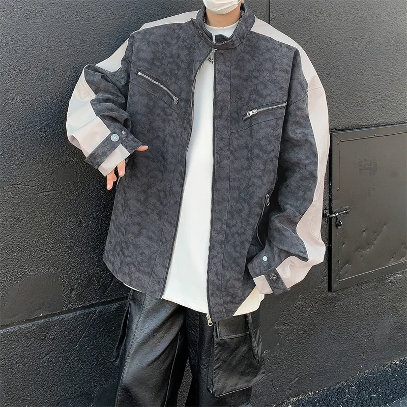 NEAR HERE Leather Jacket Unisex-6
