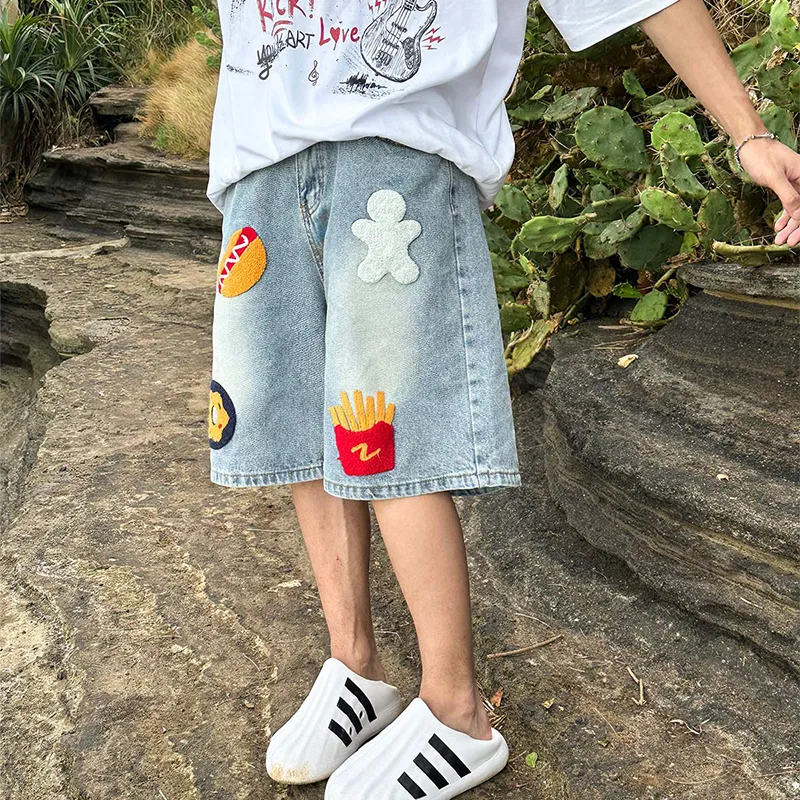 NEAR HERE Denim Shorts Unisex-8