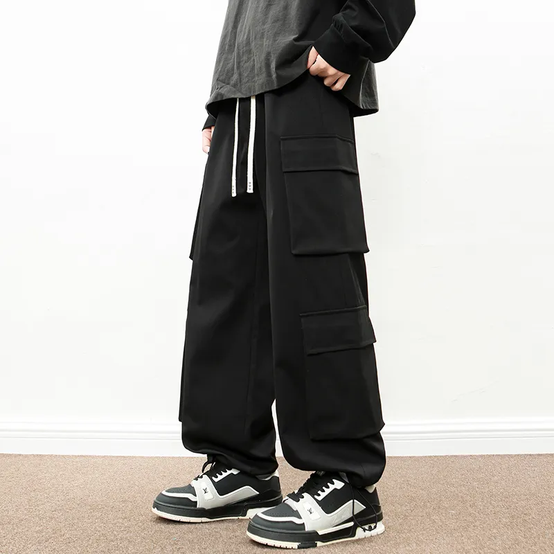 NEAR HERE Casual Pants Unisex Emerald-1
