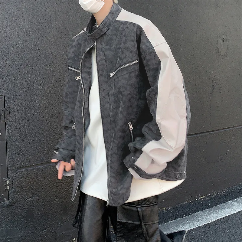 NEAR HERE Leather Jacket Unisex-4