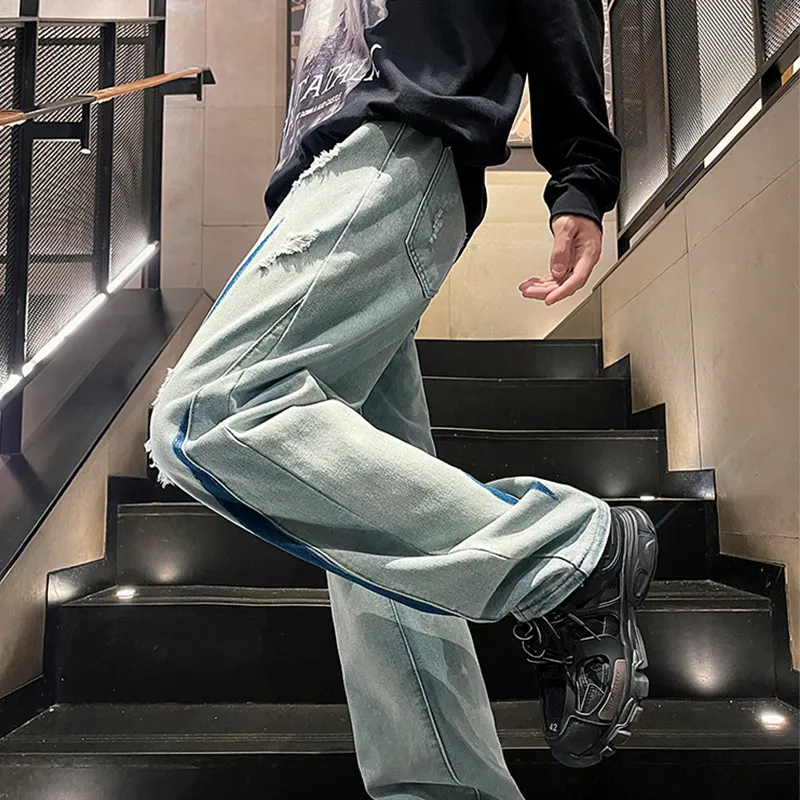 NEAR HERE Jeans Unisex Blue-4