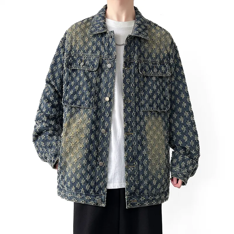 NEAR HERE Denim Jackets Unisex-4