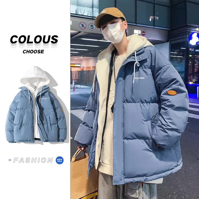 NEAR HERE Puffer Jackets Unisex Pink-15
