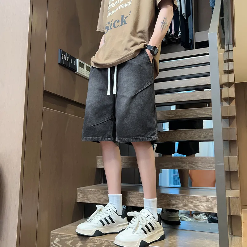 NEAR HERE Denim Shorts Unisex-4