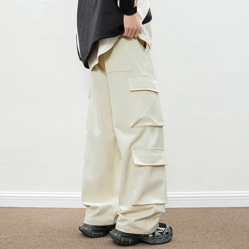 NEAR HERE Casual Pants Unisex Emerald-17