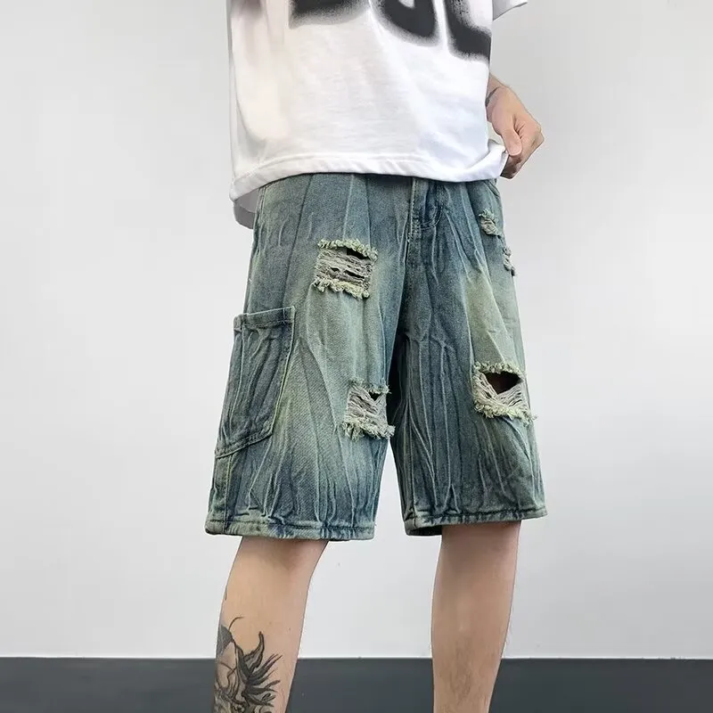 NEAR HERE Denim Shorts Unisex-9
