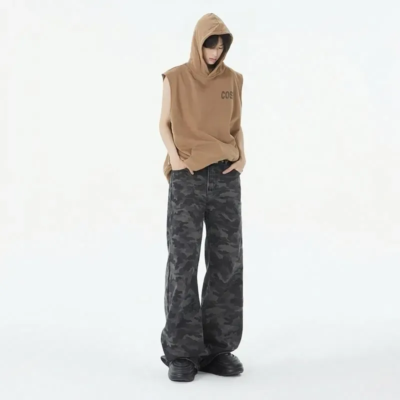 NEAR HERE Jeans Unisex Camouflage-3