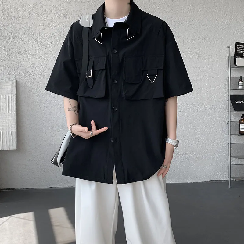 NEAR HERE Shirts Unisex Black-3
