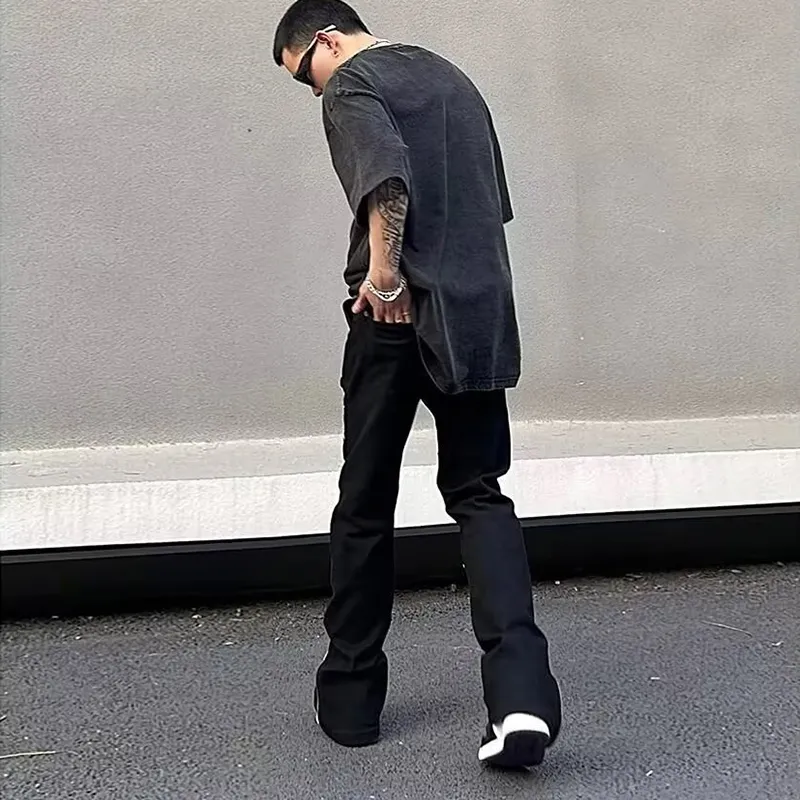 NEAR HERE Jeans Unisex Black [high Quality]-4