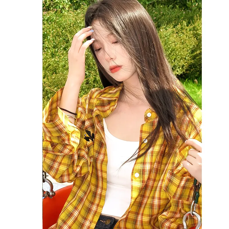 NEAR HERE Shirts Unisex Yellow-4