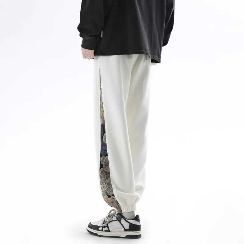 NEAR HERE Casual Pants Unisex Dark Sky Blue-5