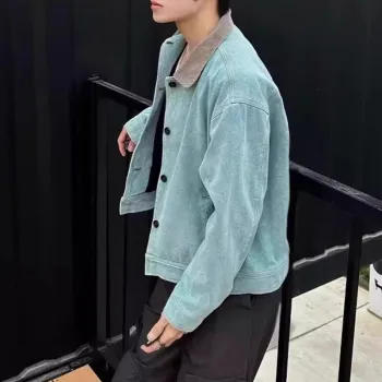 NEAR HERE Jackets Coats Unisex Peacock Green