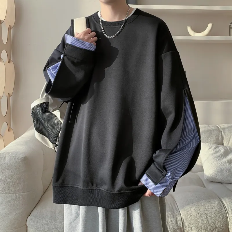 NEAR HERE Sweatshirt Unisex Navy Blue-3