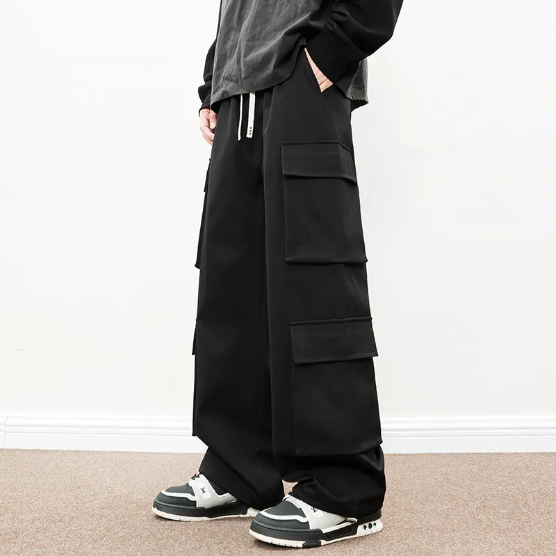 NEAR HERE Casual Pants Unisex Emerald-3