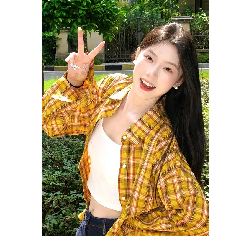 NEAR HERE Shirts Unisex Yellow-3