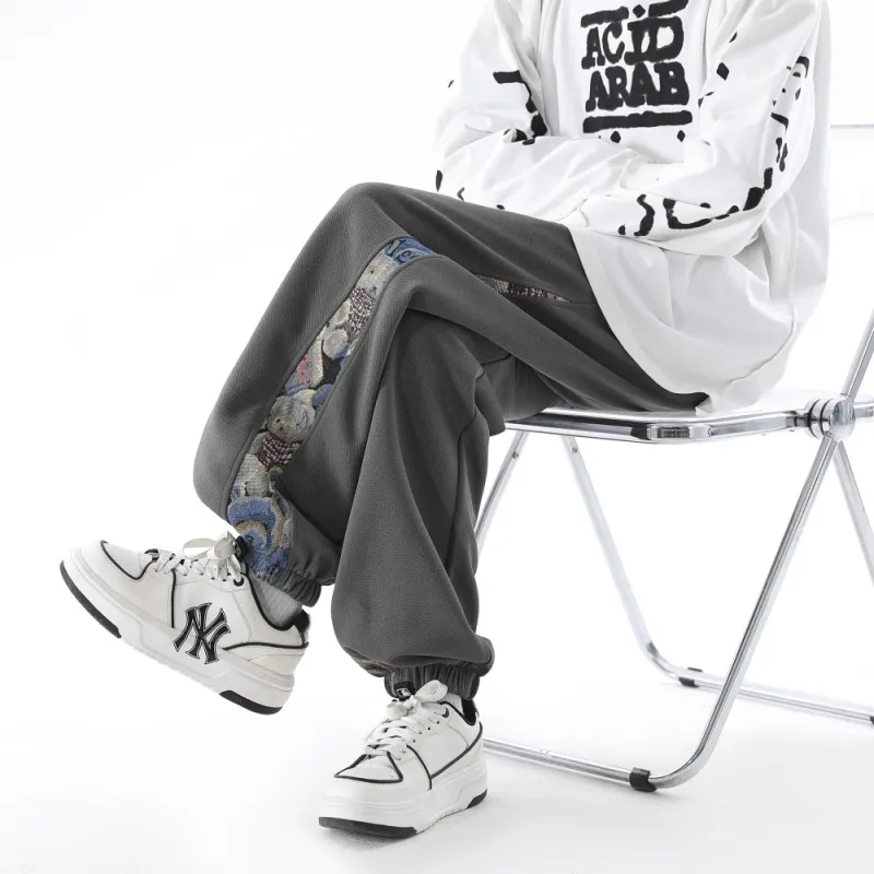 NEAR HERE Casual Pants Unisex Dark Sky Blue-18