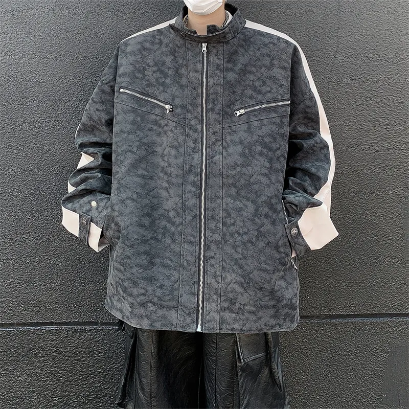 NEAR HERE Leather Jacket Unisex-3