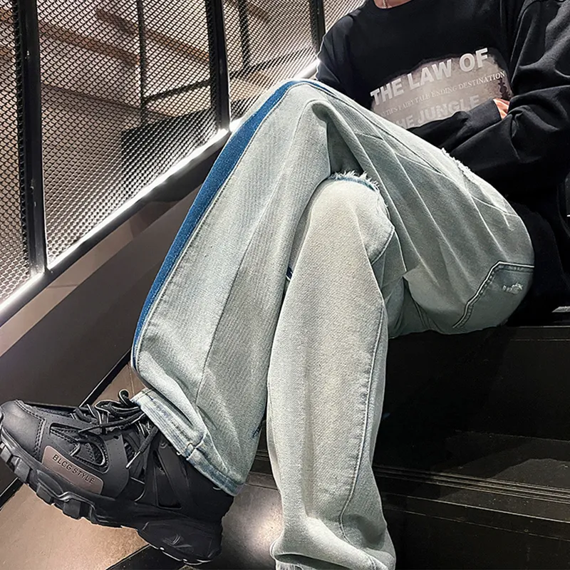 NEAR HERE Jeans Unisex Blue-3