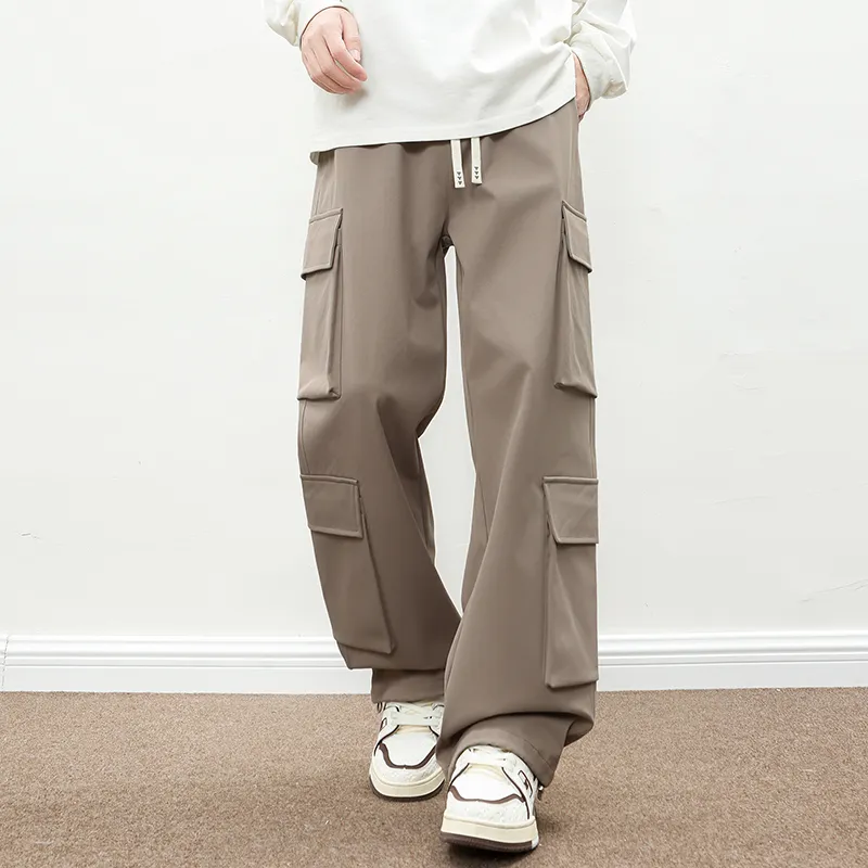 NEAR HERE Casual Pants Unisex Emerald-22