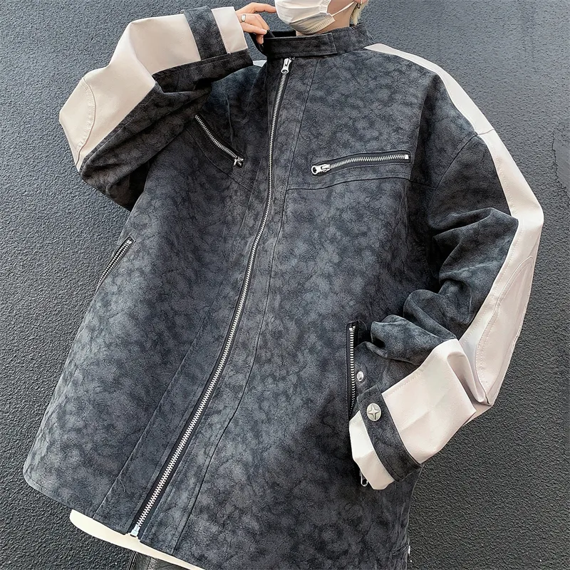 NEAR HERE Leather Jacket Unisex-2