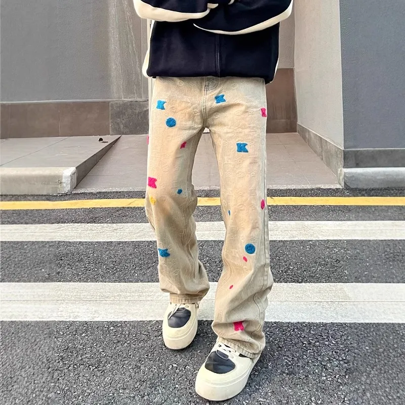 NEAR HERE Jeans Unisex Yellow Mud-1