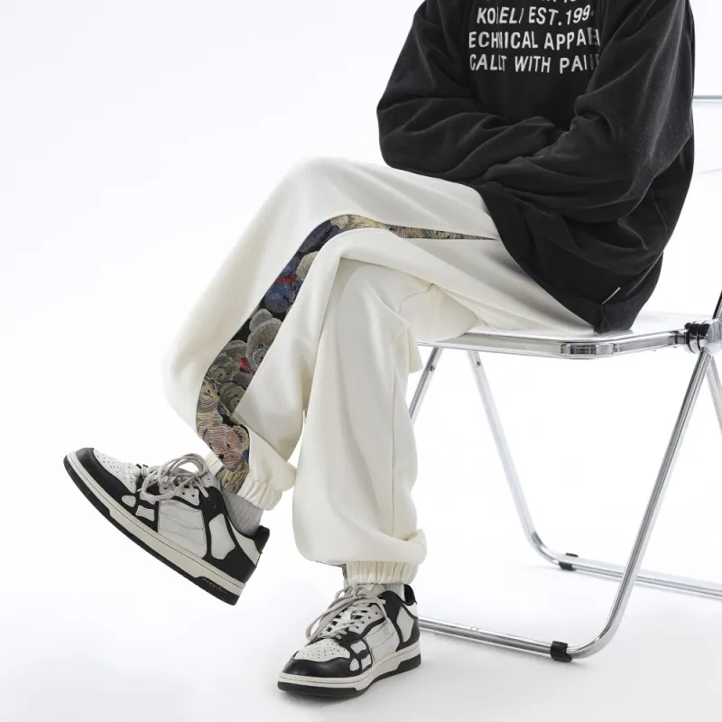 NEAR HERE Casual Pants Unisex Dark Sky Blue-6