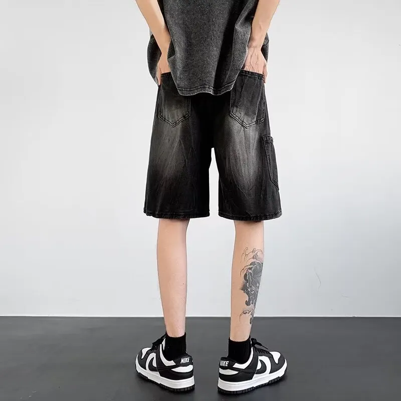 NEAR HERE Denim Shorts Unisex-3