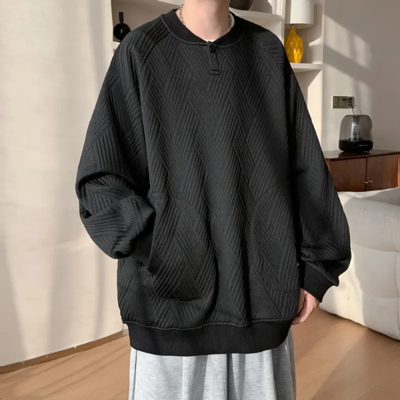 NEAR HERE Sweatshirt Unisex Navy Blue-16