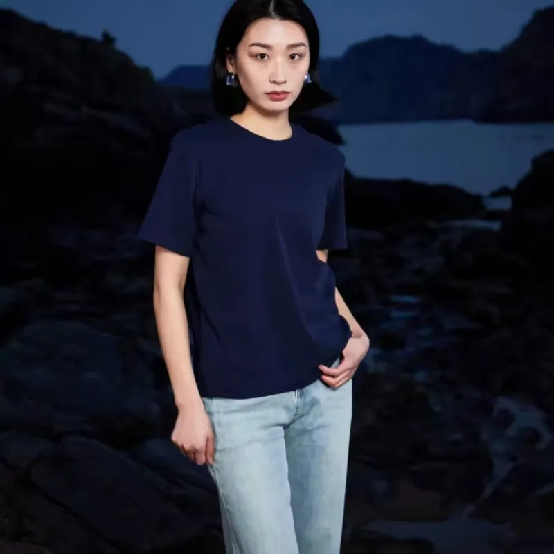 NEAR HERE T Shirts Unisex Dark Blue-2