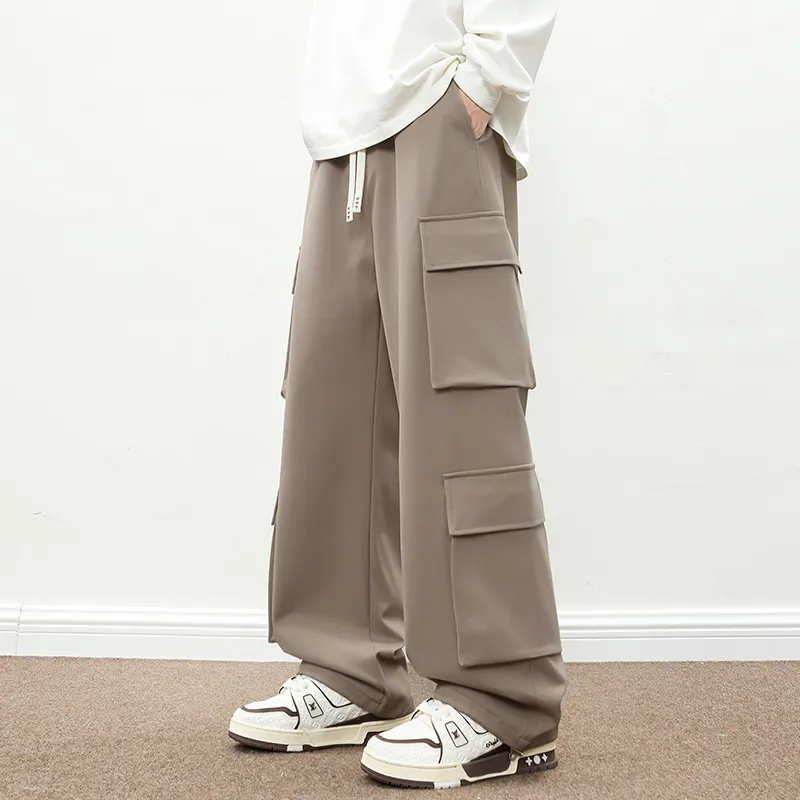 NEAR HERE Casual Pants Unisex Emerald-23