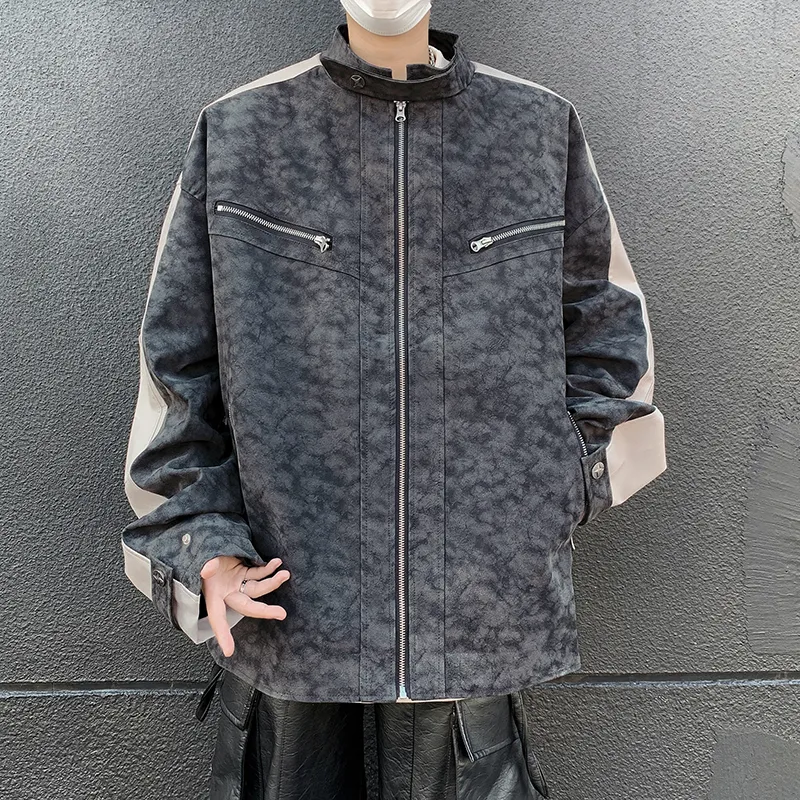 NEAR HERE Leather Jacket Unisex-1