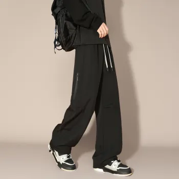 NEAR HERE Casual Pants Unisex Purple Blue