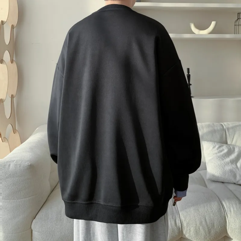 NEAR HERE Sweatshirt Unisex Navy Blue-5