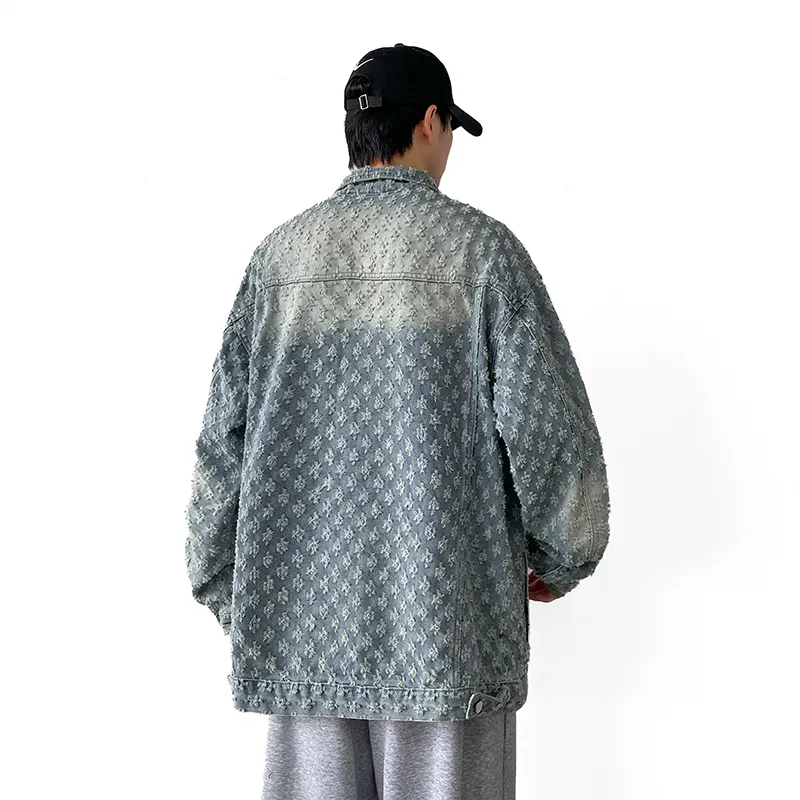 NEAR HERE Denim Jackets Unisex-2