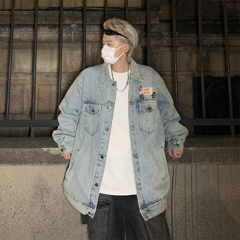 NEAR HERE Denim Jackets Unisex-13