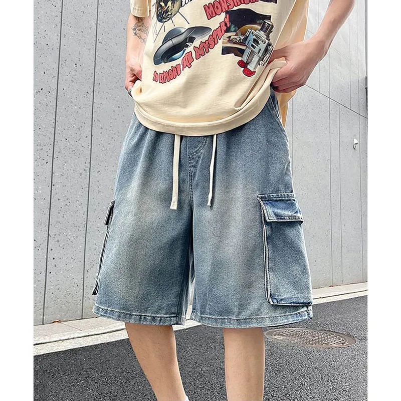 FONDLOOK Denim Shorts Men-17