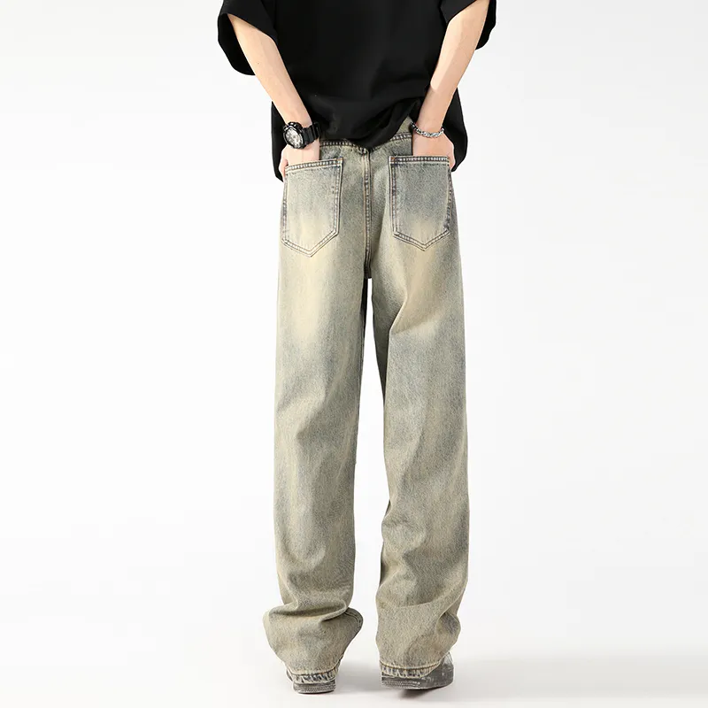 FONDLOOK Jeans Unisex Yellow Mud-4