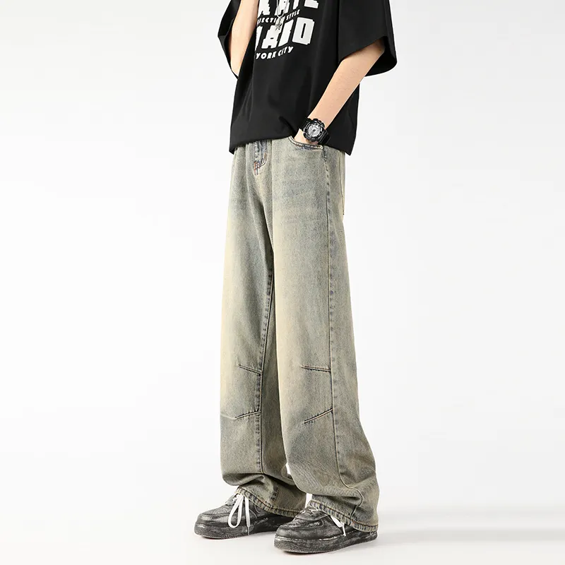 FONDLOOK Jeans Unisex Yellow Mud-7