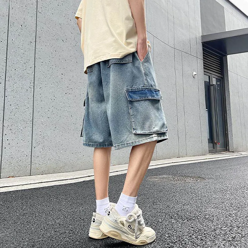 FONDLOOK Denim Shorts Men-18