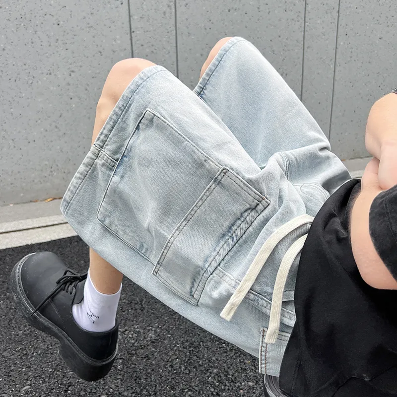 FONDLOOK Denim Shorts Men-14