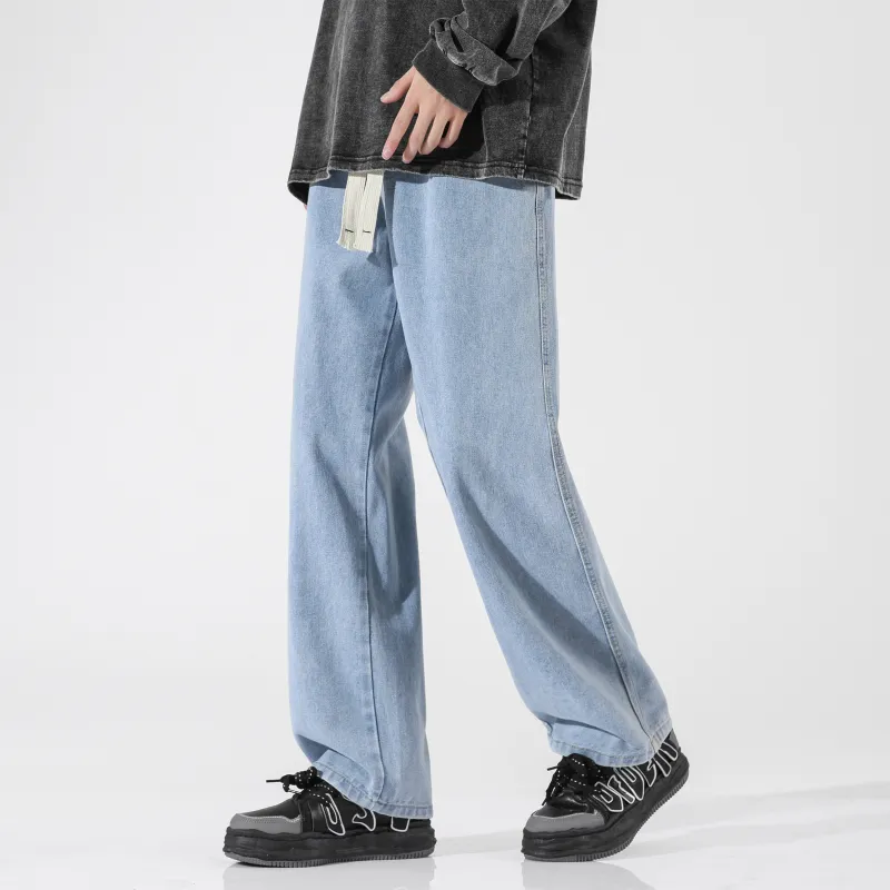 FONDLOOK Jeans Unisex Black Gray Color-5