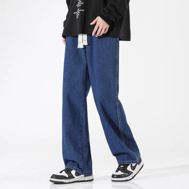 FONDLOOK Jeans Unisex Black Gray Color-8