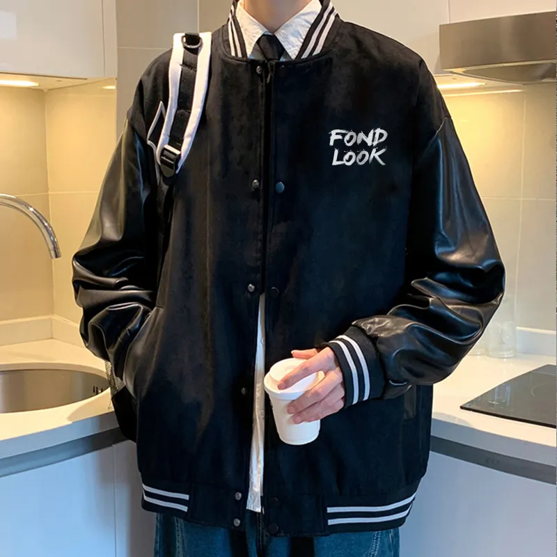 FONDLOOK Baseball Jacket Unisex-3