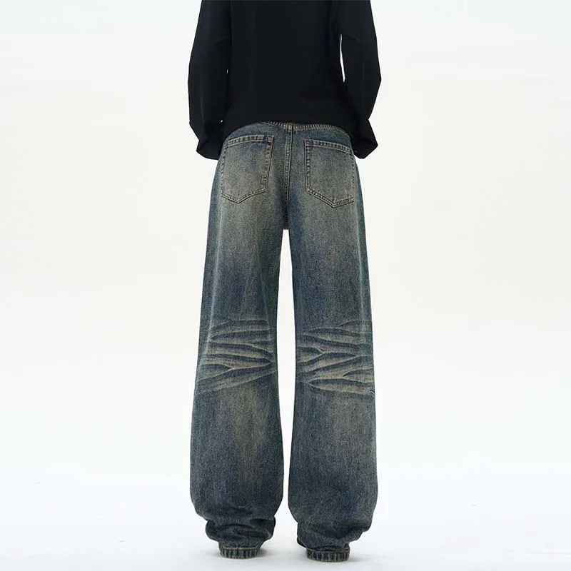 FONDLOOK Pants Men's Vintage Blue-3