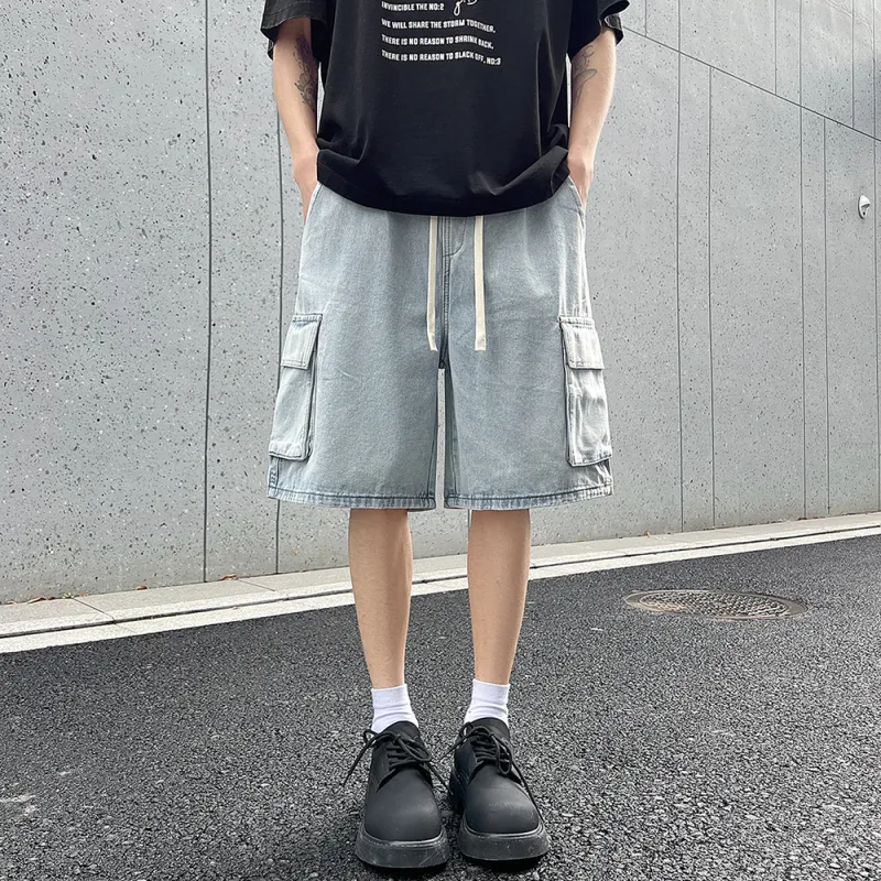 FONDLOOK Denim Shorts Men-13