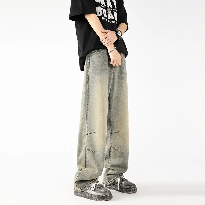 FONDLOOK Jeans Unisex Yellow Mud-5