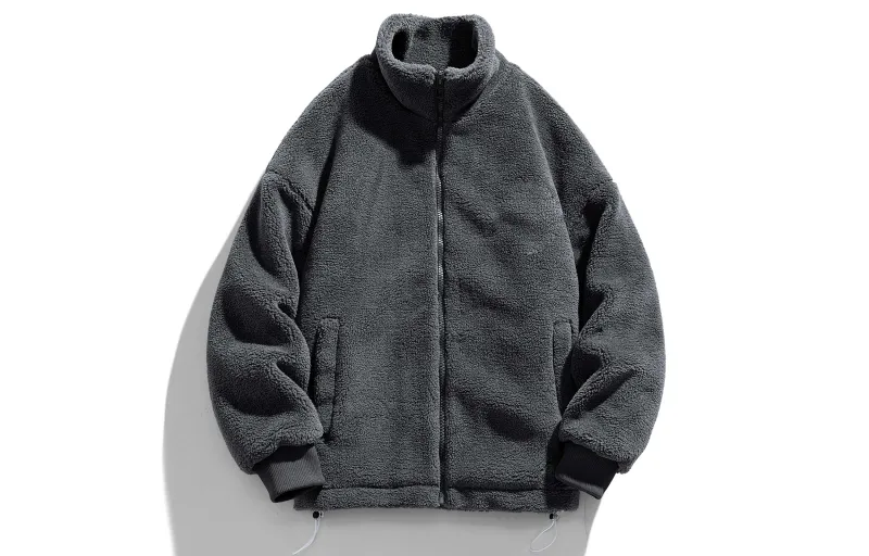 FONDLOOK Velvet feel Coat Unisex Premium Gray-7