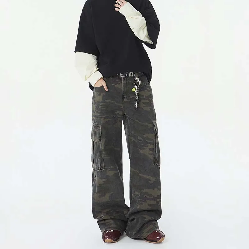 FONDLOOK Pants Men's Camouflage-4