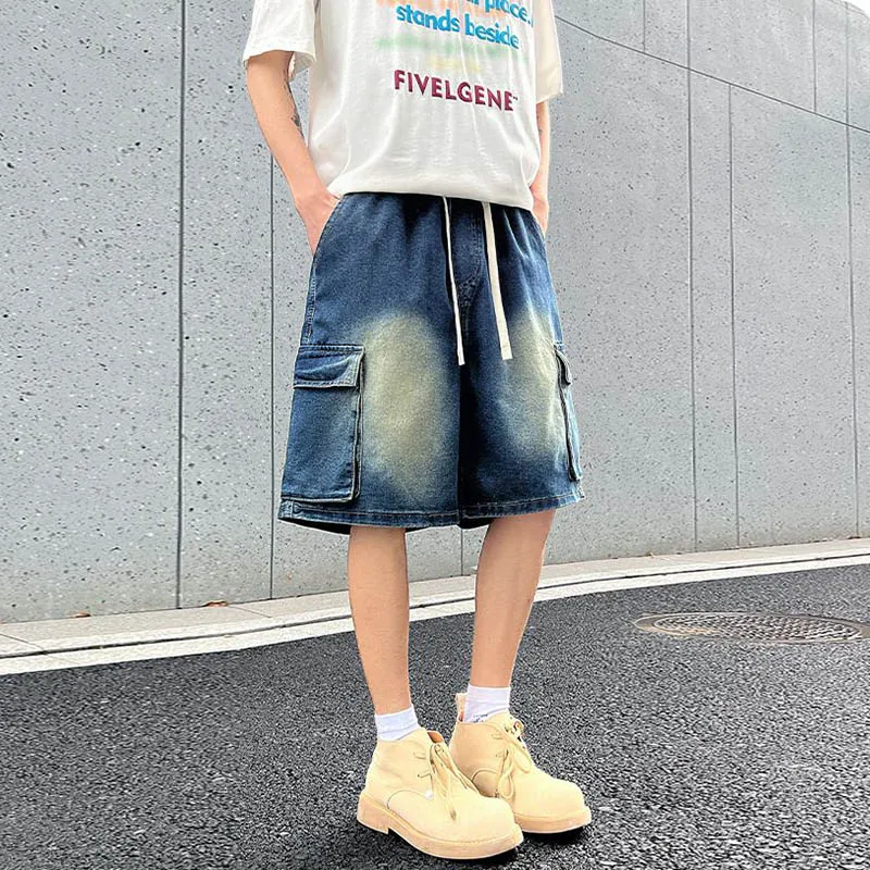 FONDLOOK Denim Shorts Men-1